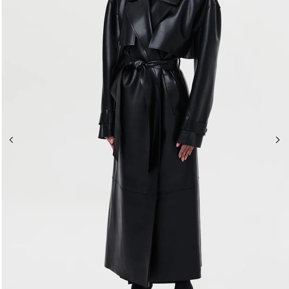 Naked Wardrobe Black Vegan Leather Trench BRAND NEW w/ TAGS - Picture 1 of 3